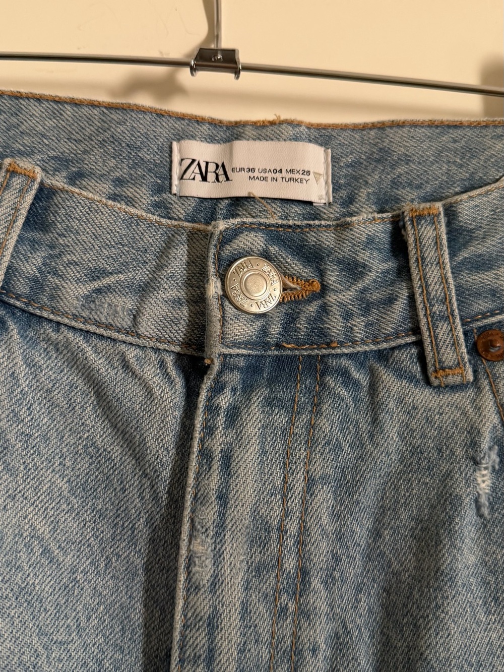 ZARA Light Blue Wide Leg Jeans